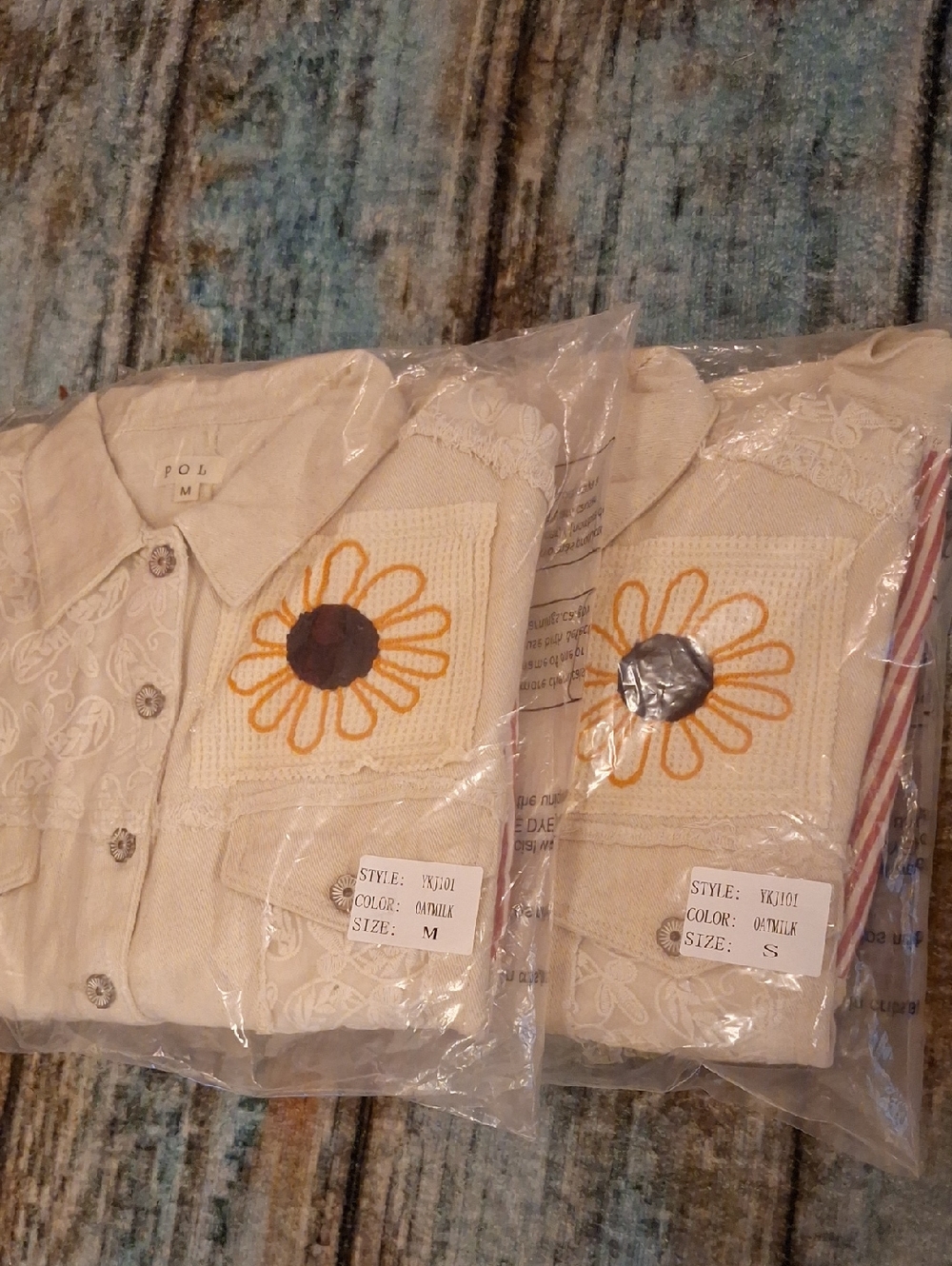 POL Patchwork Jacket in Cream/Pink/Blk Daisy Embroidery. Various Sizes NWT - Picture 10 of 15